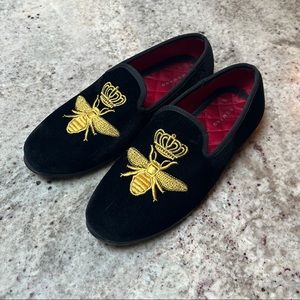Black velvet “Gucci” loafers for boys